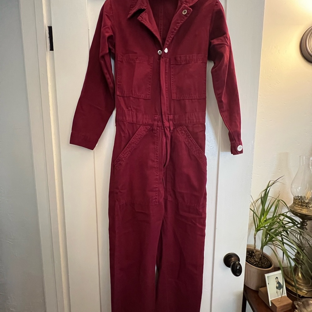 Big Bud Press - Burgundy Coverall Jumpsuit Maroon